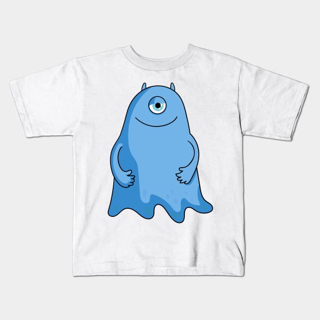 cute ghost Kids T-Shirt by InshynaArt